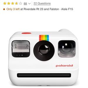 Polaroid Go Instant Camera with Rainbow Stripe, brand new